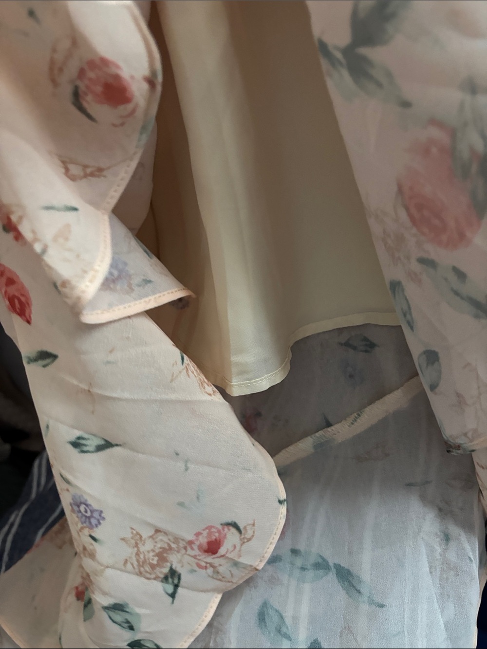 Peach Floral A-Line Dress - Picture 9 of 9